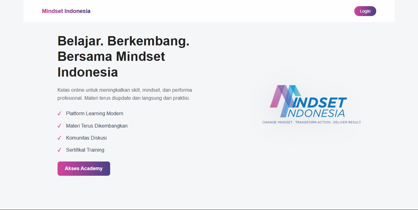 Video Learning Mindset Indonesia